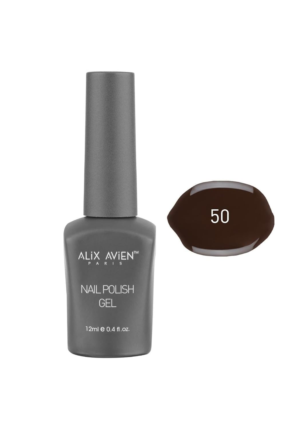 ALIX AVIEN Kahverengi Kalıcı Oje 50-yoğun Renk Veren Jel Oje 12 Ml-nail Uv Gel Polish 50
