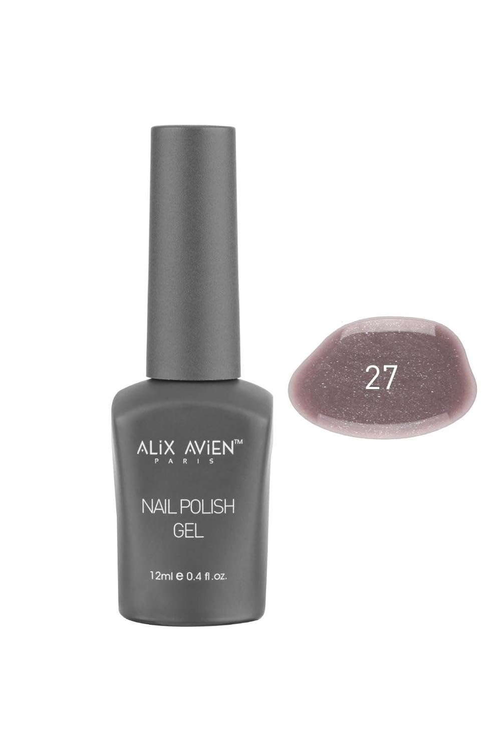 ALIX AVIEN Uv Kalıcı Mavi Işıltılı Kahverengi Jel Oje 27 - Gel Polish - 12 ml