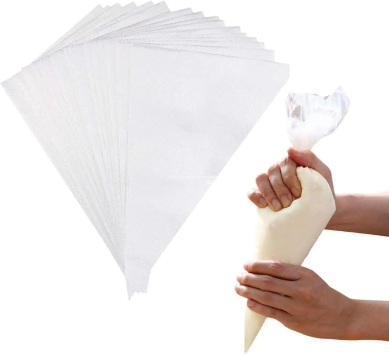 Busstier 50 Adet Tek Kullanımlık Krema Sıkma Torbası - Profesyonel Pasta ve Tatlı Süsleme İçin Dayanıklı Glazür Torbaları