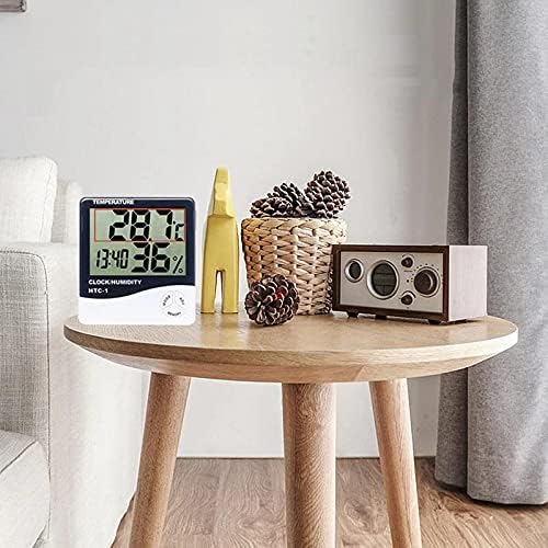Orret Home HTC-1 Dijital Termometre,Masa Saati Ve Nem Ölçme Özellikli Dijital Termometre