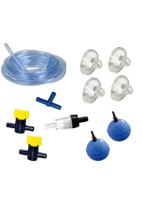 Petistera Akvaryum Hava Motoru Seti - 5m Hava Hortumu, Vana, Çekvalf, Ek, Hava Taşı