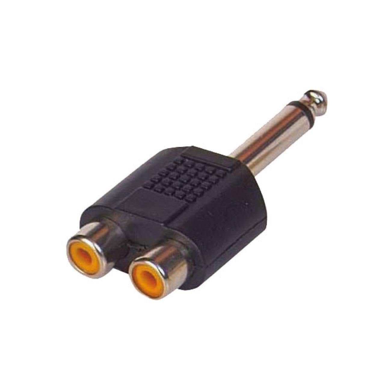6.3 mm mono rca çevirici 2 rca gitar jack çevirici 2x rca 6.3 mm mono jack