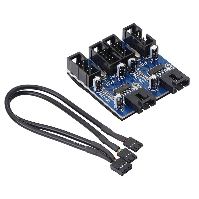 9 Pin USB Çoklayıcı Anakart Için 4 Port USB 2.0 Çoklayıcı