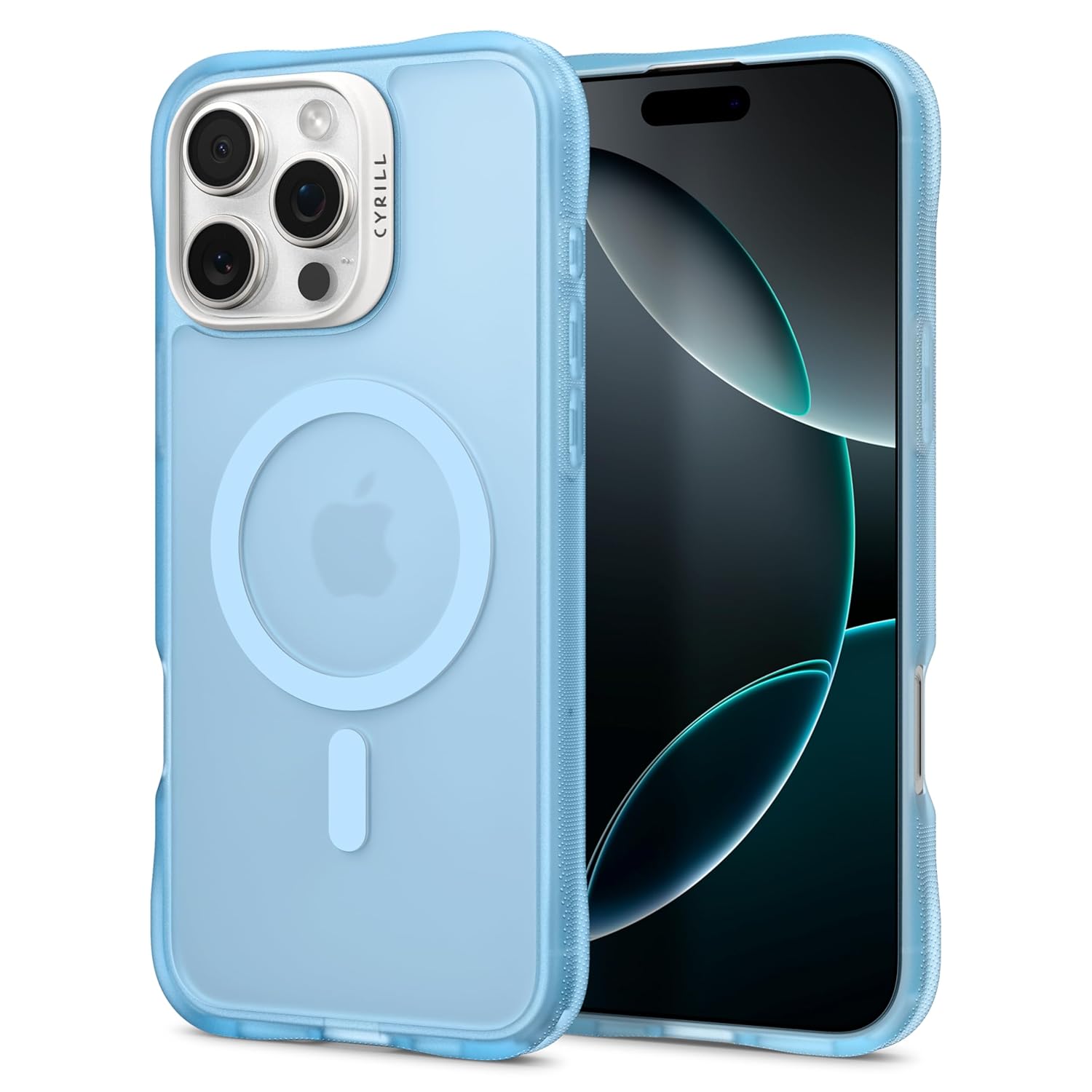 Spigen Ciel by CYRILL iPhone 16 Pro Max ile uyumlu MagSafe Kılıf UltraSheer Mag Sararma Karşıtı Hava Kanalı Teknolojisi Askeri Sınıf Koruma Baby Blue Mat Kapak - ACS08248