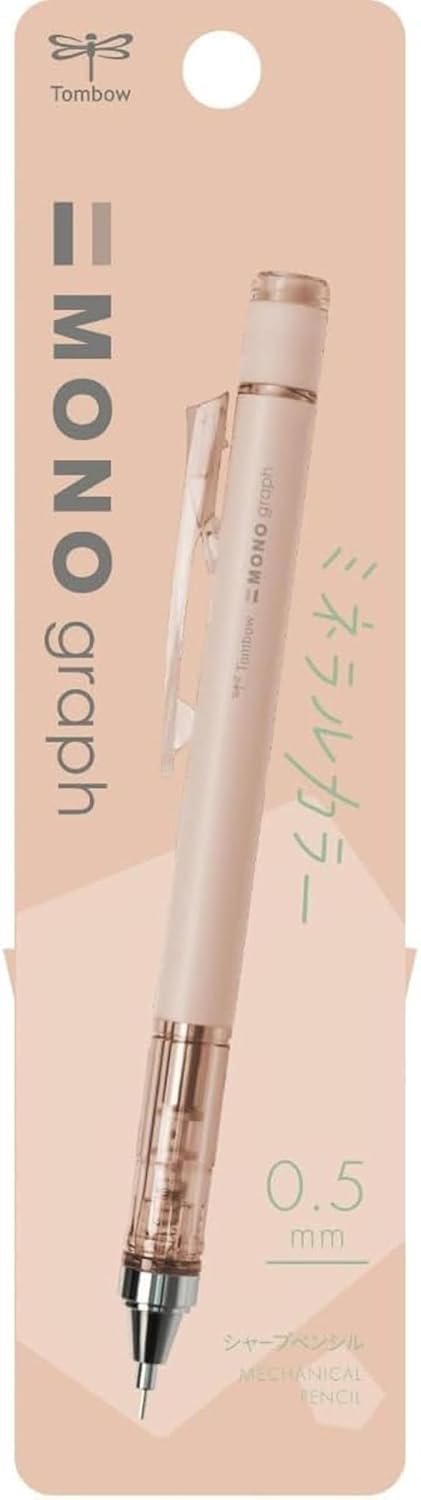 Tombow MONO GRAPH MEKANİK KALEM, SINIRLI BASKI MİNERAL RENK, 0.5mm, Kayısı Pembesi