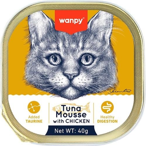 Wanpy Ton Balıklı Ve Tavuk Yaş Pate Kedi Maması, 40 Gr, 6 Adet