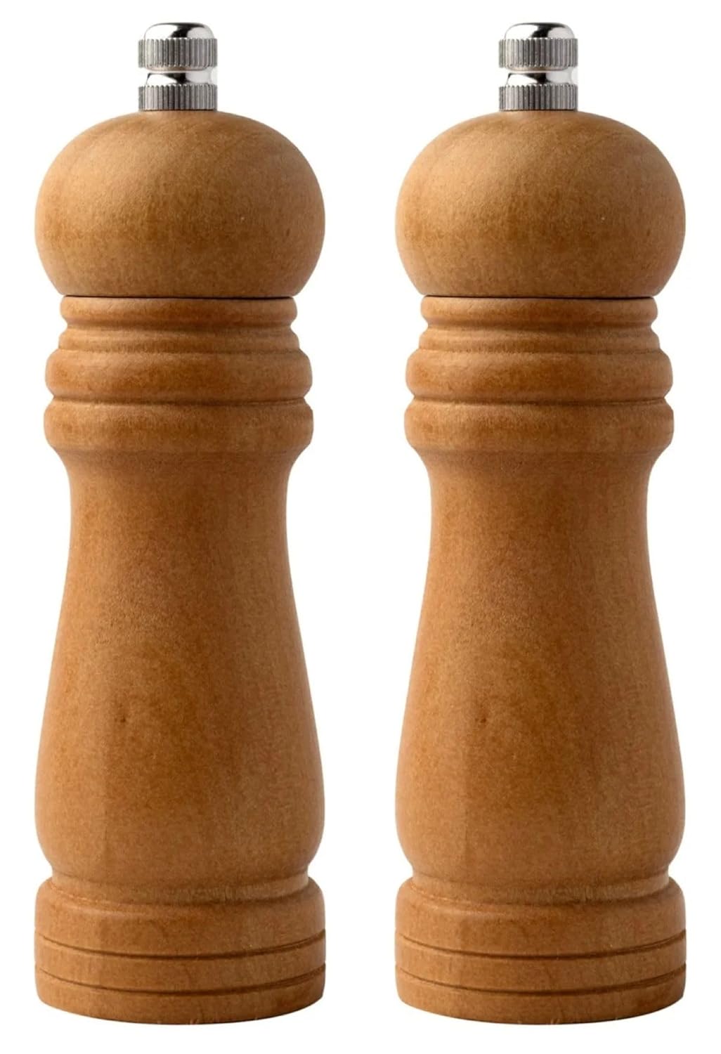 Busstier Orta Boy Bambu Gövdeli Ahşap Tuz Karabiber Değirmeni, Baharat Öğütücü 2 Adet