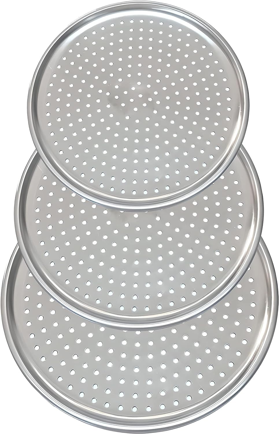 Orret Home Paslanmaz Çelik Pizza Tepsisi,Delikli Lahmacun Ve Pizza Tavası,Fırın Tepisisi (28 Cm)