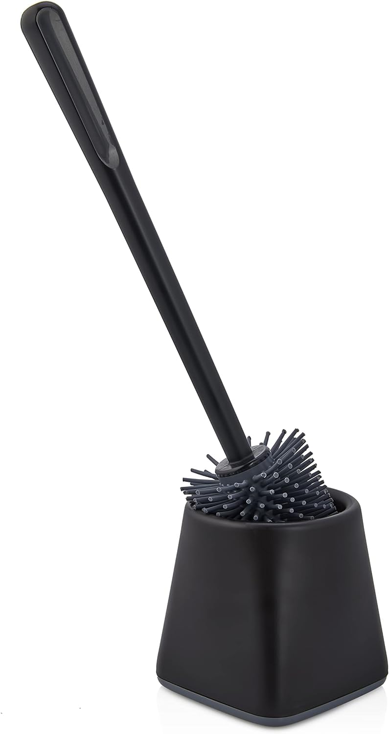 Orret Home Silikon Wc Fırçası,Klozet,Tuvalet Temizleme Fırçası,Yumuşak Uçlu Silikon Fırça (Siyah)