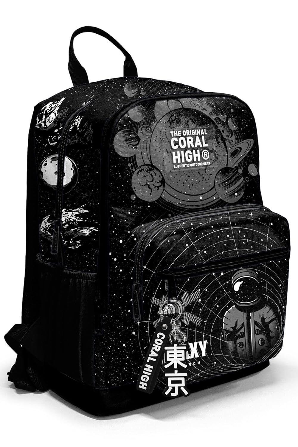 Coral High Dört Bölmeli Siyah Galaxy Ortaokul Çantası - Erkek Çocuk