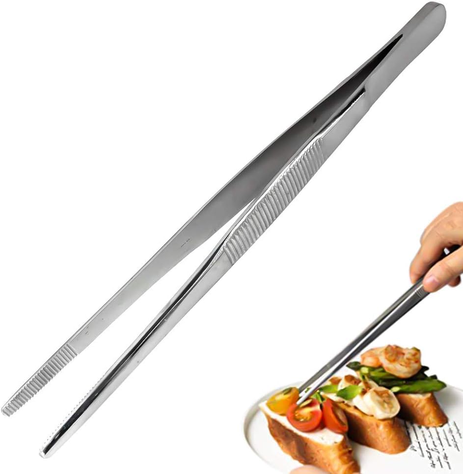 Mangal Maşa Cımbızı paslanmaz çelik mangal chef maşası, profesyonel mutfak cımbızı, uzun saplı gıda cımbızı, çok fonksiyonlu mangal cımbızı,barbekü maşası 30 cm