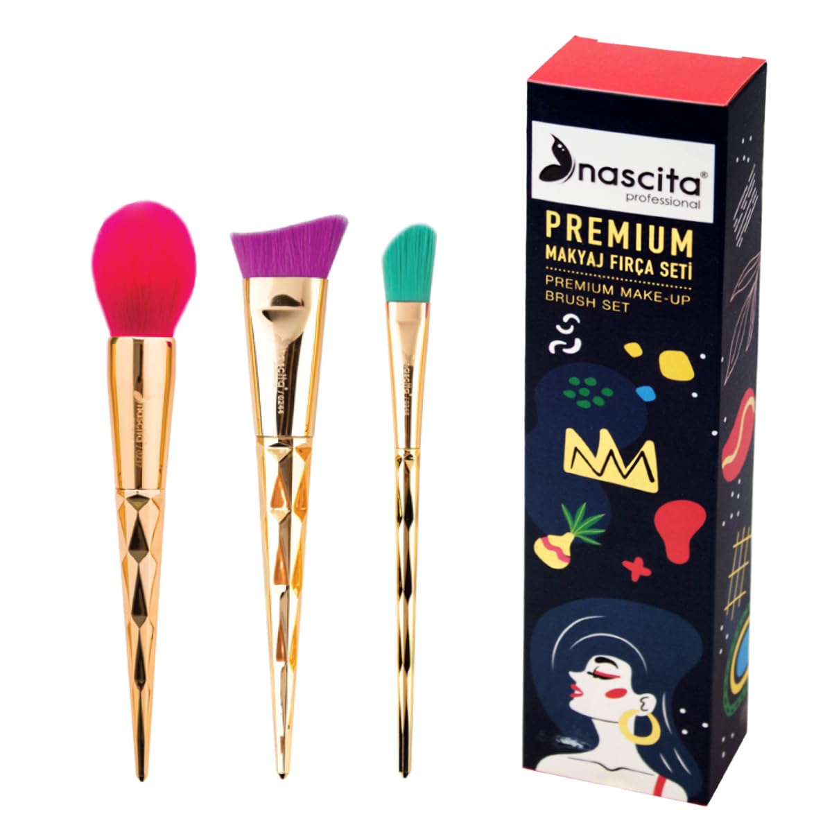 Nascita Stiletto Serisi Makyaj Fırça Seti