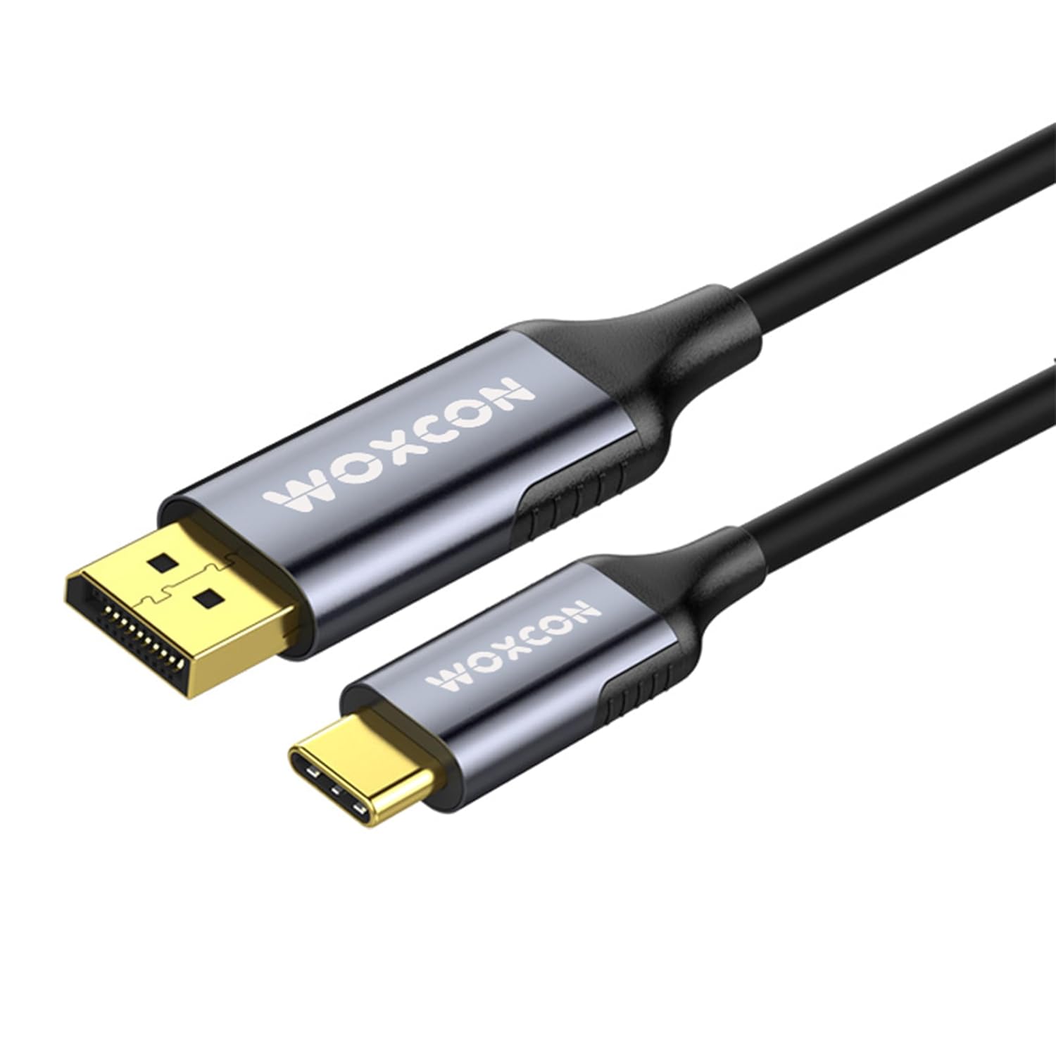 Woxcon - USB-C to Display Port Cable, DP1.4, USB 3.2 Standart, 8K 30Hz, 4K 120Hz Desteği, Thunderbolt 4, Thunderbolt 3, 2 Metre, En Yeni Model