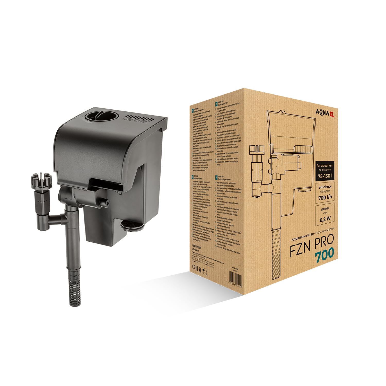 Aquael FZN Pro 700 Askı Filtre 6,2W 700L/S
