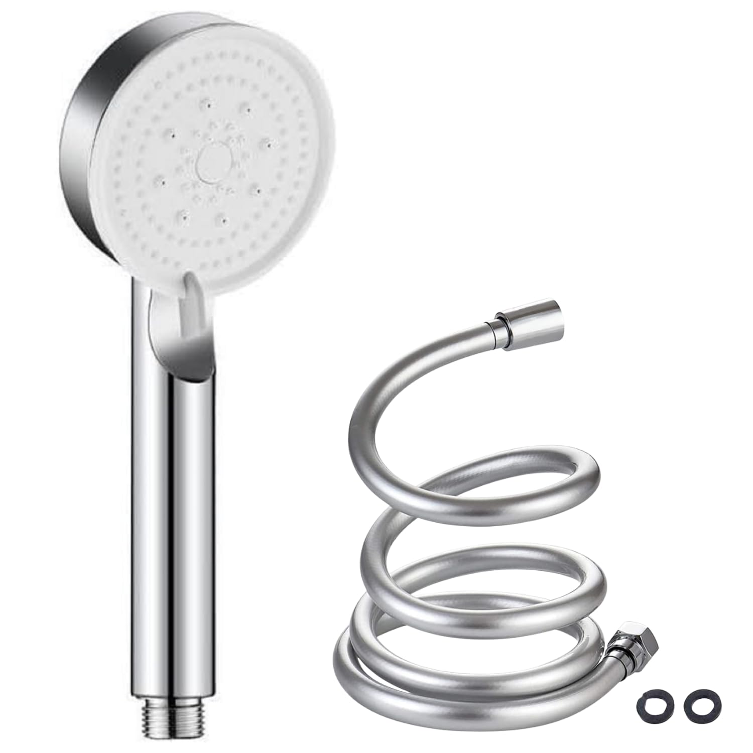 Star Duş Başlığı Seti - 150 cm PVC Banyo Duş Hortumu + 5 Fonksiyonlu Su Tasarruflu El duşu