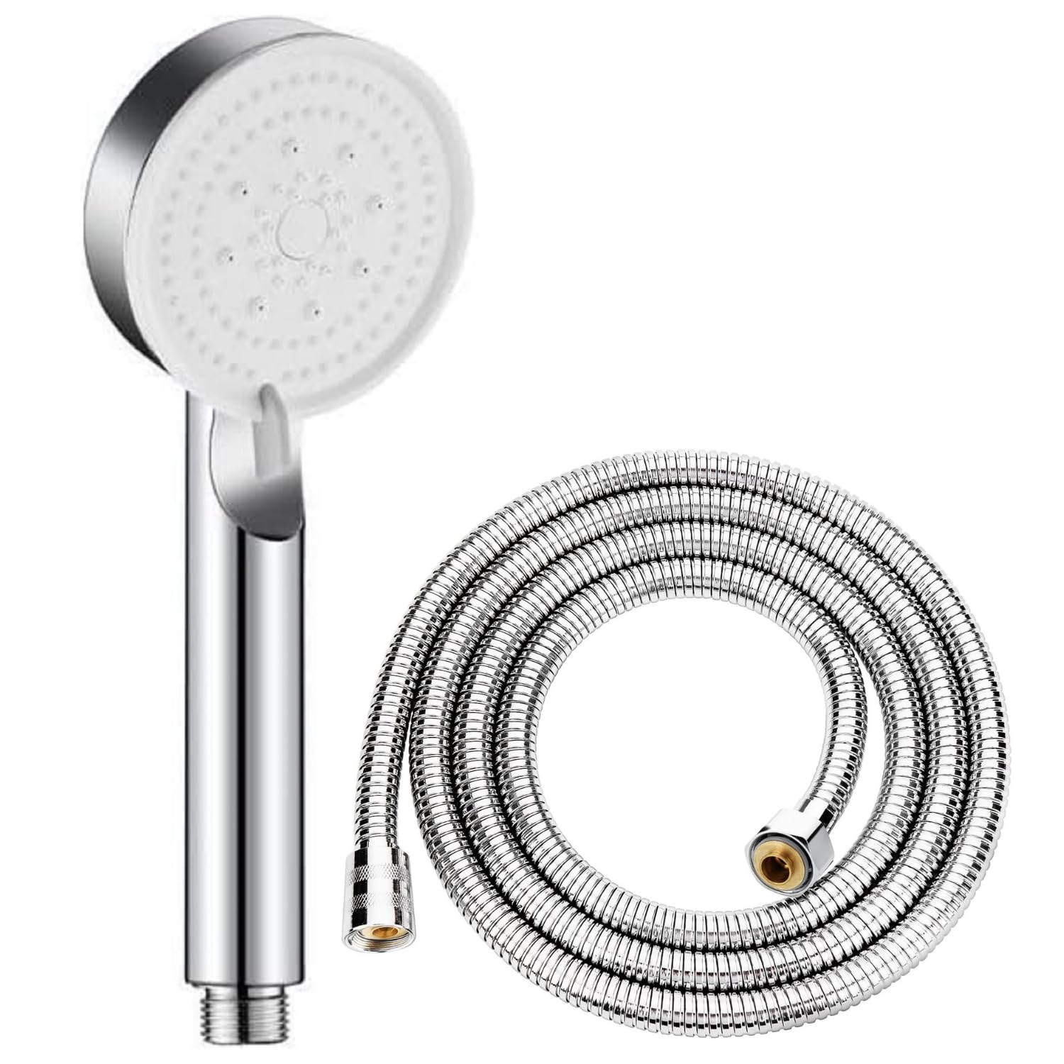 Luna Duş Başlığı Seti - 200 cm Spiral Banyo Duş Hortumu + 5 Fonksiyonlu Yüksek basınçlı Su Tsarruflu El Duşu