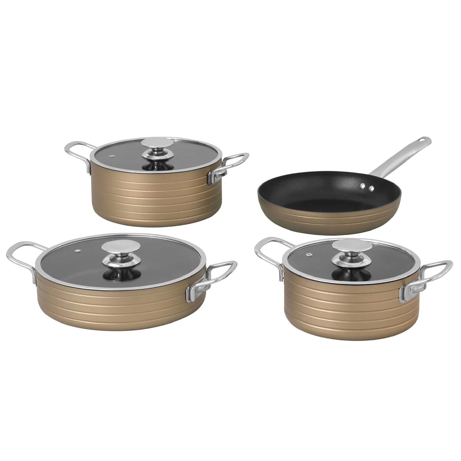 Pierre Cardin Granit Diamond Graniks Tencere Seti Gold 7 Parça