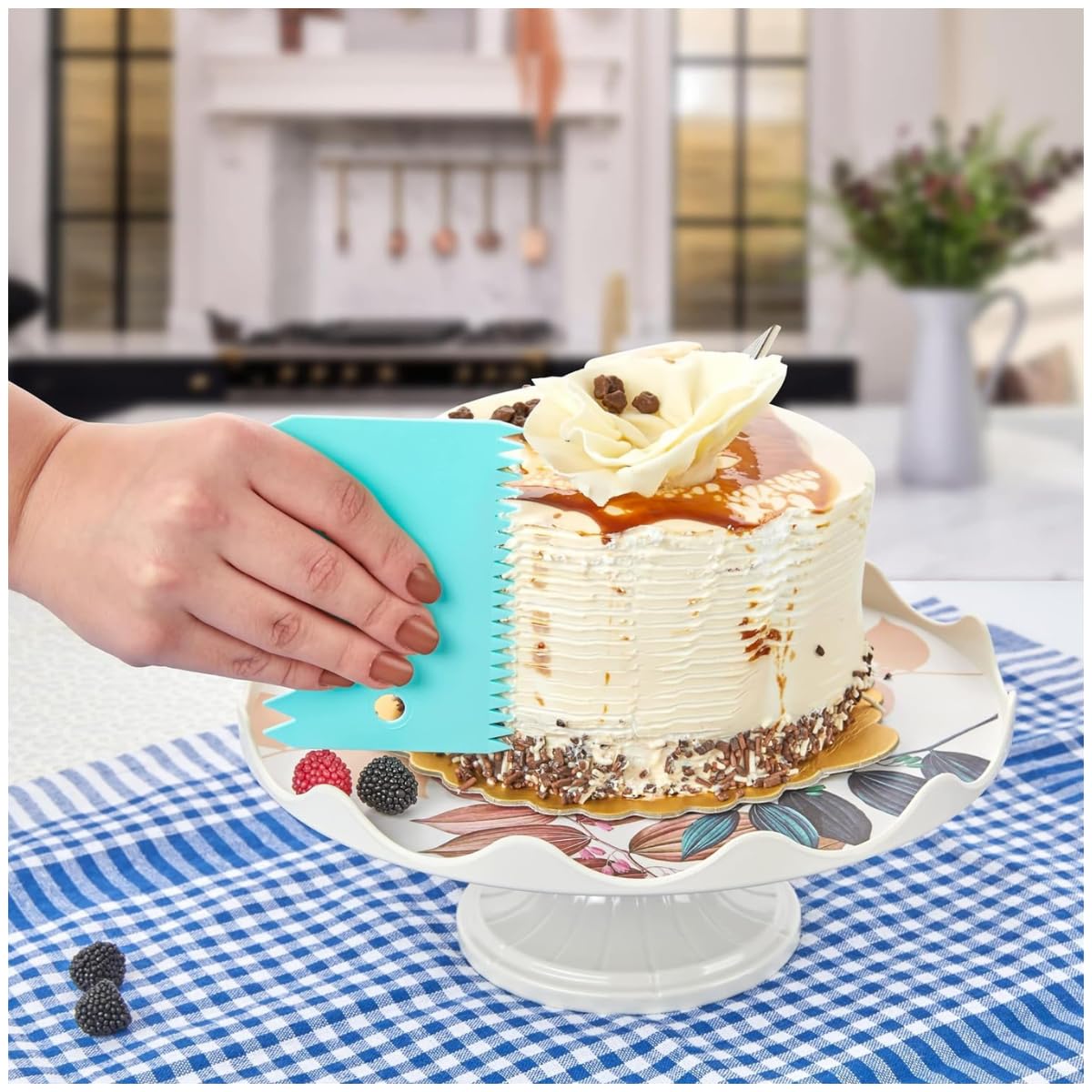 3'lü Pasta Dekoratör Kesme Şekillendirme Sürme Seti - Pasta Hazırlama Aracı