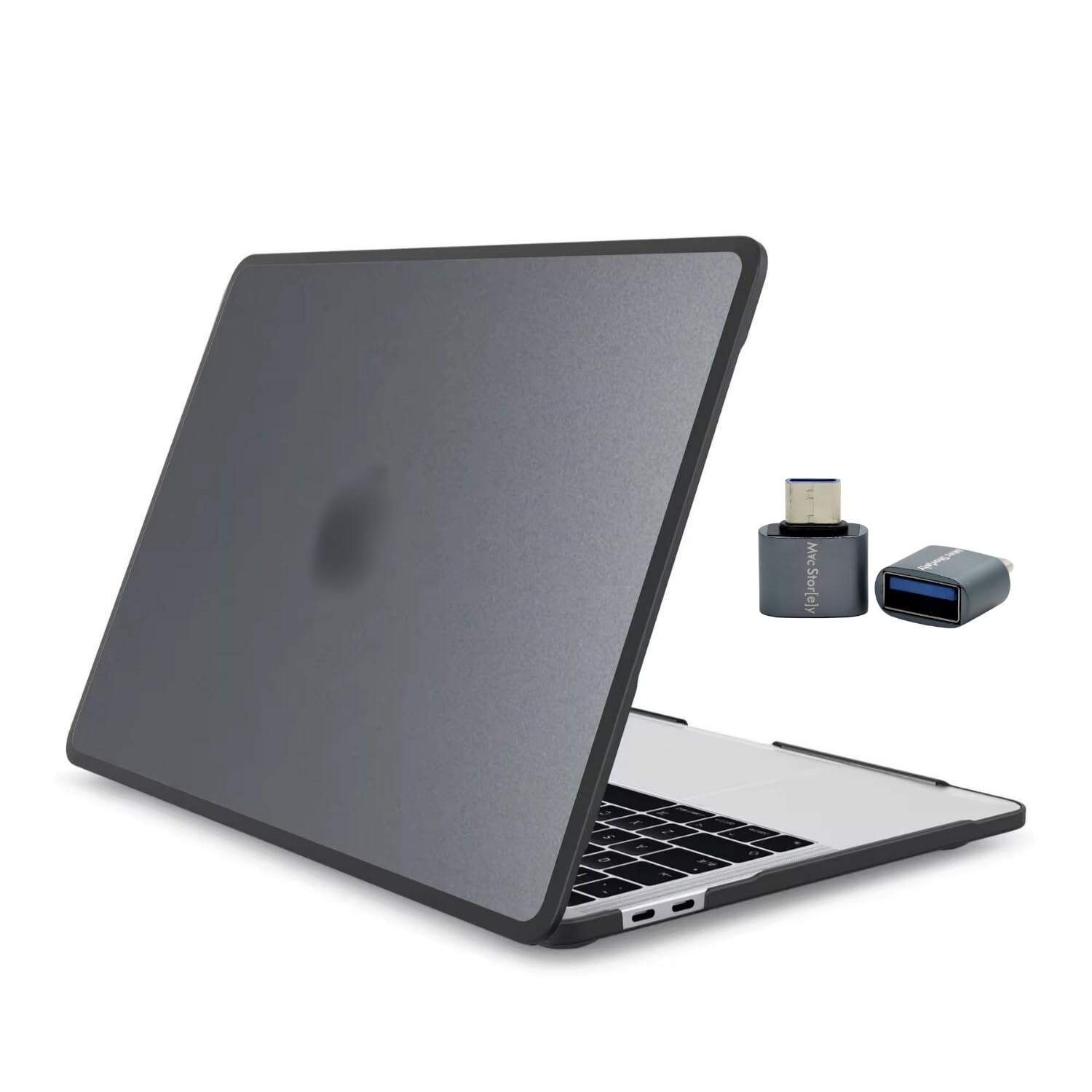 McStorey MacBook Air 13.6 inç Kılıf - Uyumlu M2/M3/M4 A2681, A3113, A3240 - Darbeye Dayanıklı Outdoor TPU Koruyucu Kapak - Şeffaf & İnce Tasarım Siyah