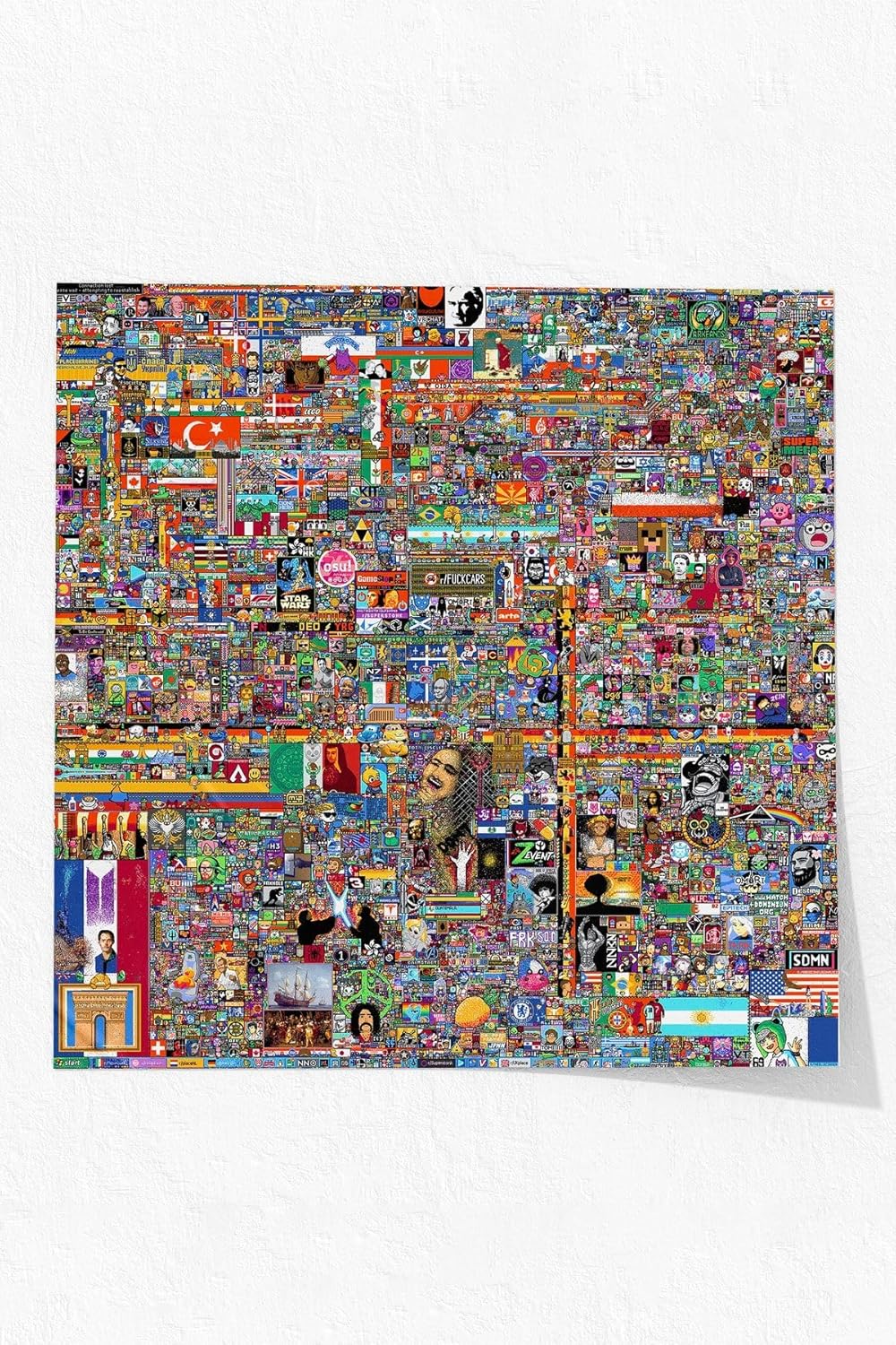 Postermanya (pster21039) Reddit R Place 2022 Kare Poster 100 x 100