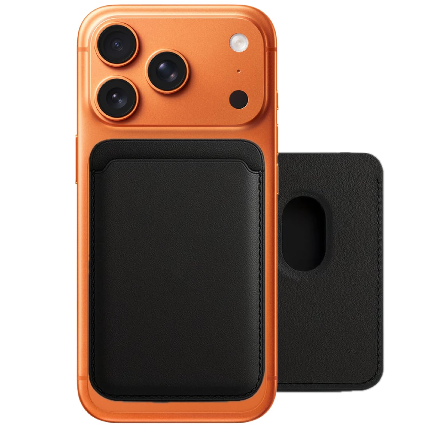 Rongep Apple iPhone 17/16/15/14/13/12 Serisi için Cüzdan MagSafe ile Uyumlu Telefona Tam Oturan Güçlü Manyetiği ile Sıkı Tutuş Sağlayan ve Düşme Yapmayan Mıknatıslı PU Deri Cüzdan Kartlık (Siyah)