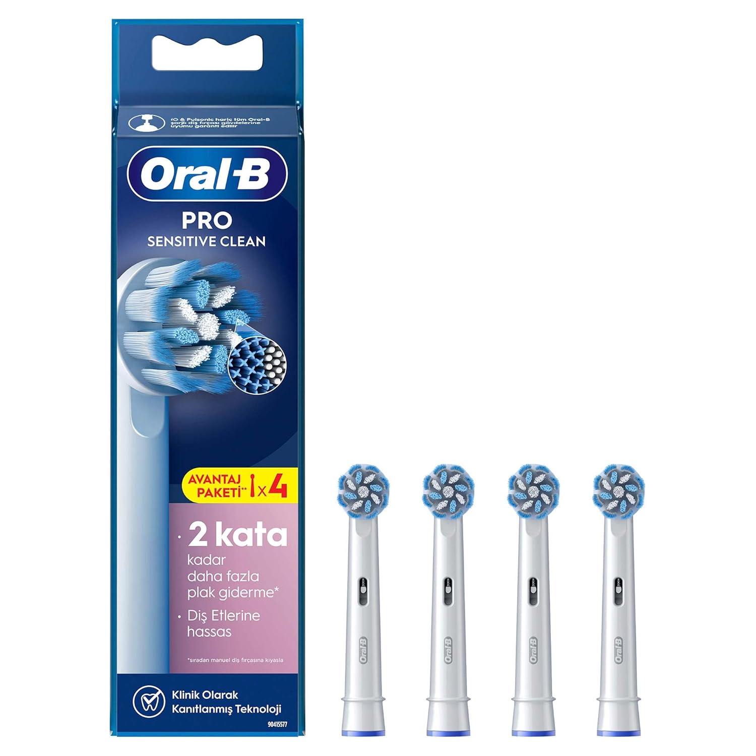 Oral-B Sensitive X-Filament Şarjlı Diş Fırçası Yedek Başlığı 4 Adet