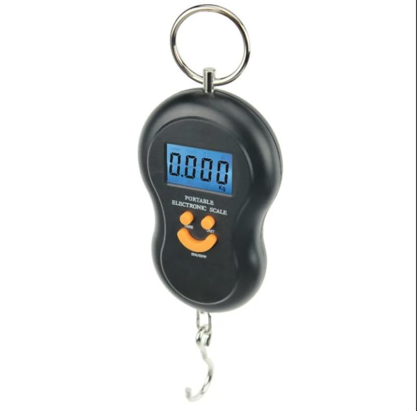 UYGUN ELEKTRONİK Dijital Bagaj/Bavul Tartısı - Hassas ve Taşınabilir Ağırlık Ölçümü için LCD Ekran ve 4 Ağırlık Birimi - 50 kg Kapasite, Taşınabilir Tasarım (PİL DAHİL) Terazi