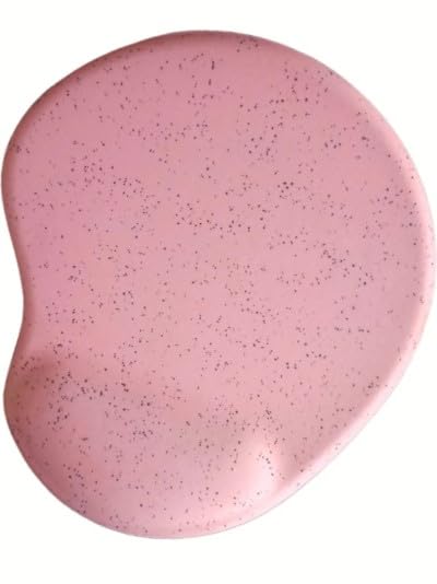 usin Oval Bilek Destekli Kum Desen Tip Kaymaz Taban Optik Bilgisayar Notebook Mouse Pad Maus Pad 17,5x21,5cm (Pembe)