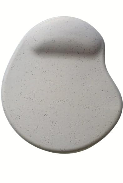 usin Oval Bilek Destekli Kum Desen Tip Kaymaz Taban Optik Bilgisayar Notebook Mouse Pad Maus Pad 17,5x21,5cm (Gri)
