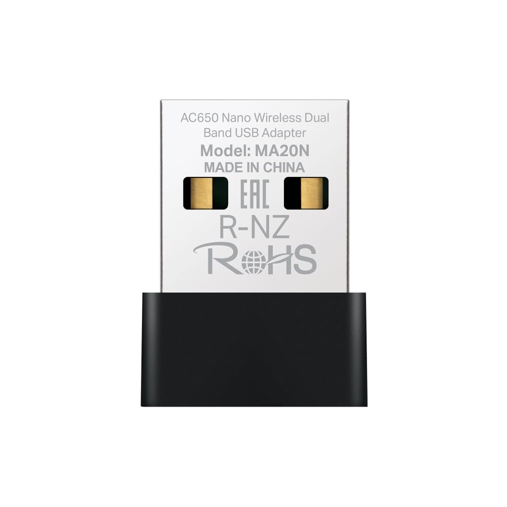 Mercusys MA20N, AC650 Mbps Kablosuz Dual-Band Nano USB Adaptör