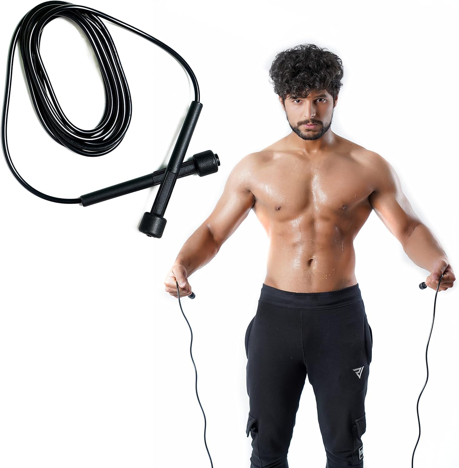 Orret Home Profesyonel Atlama İpi: Kaymayan Saplı, Ayarlanabilir Hız İpi, Erkekler, Kadınlar ve Çocuklar İçin, Ev Egzersizleri ve Fitness, Yağ Yakma, Boks, Crossfit ve MMA İdeal"