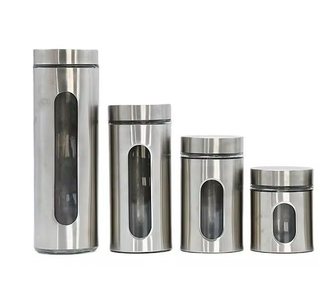 Orret Home 2'li Ayarlanabilir Metal Gövdeli Cam Tuzluk ve Baharatlık Seti - Şık ve Dayanıklı Tasarım, Mutfakta Pratik Kullanım (Krom, 10 Cm)