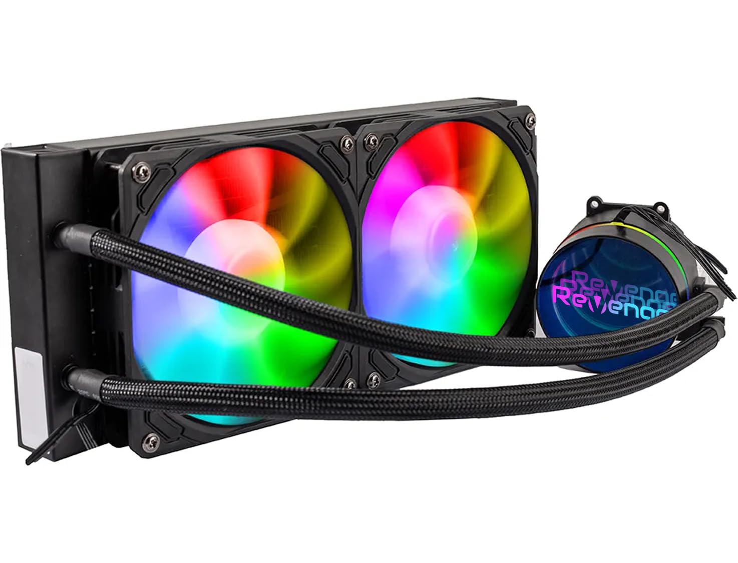 REVENGE Nitro Cold 200 Intel ve AMD Destekli RGB Fanlı Infinite Panel CPU İşlemci 240mm Sıvı Soğutma Sistemi (Siyah)