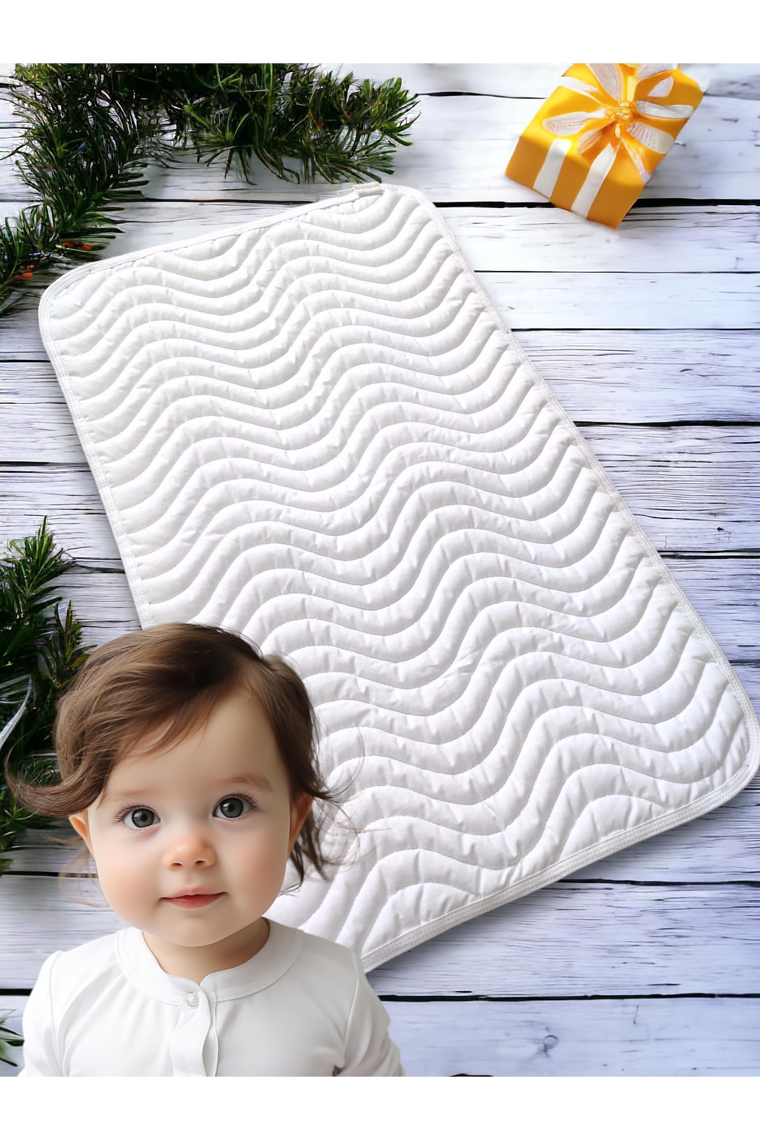 Fulia Elegance Sıvı Geçirmez Kapitone Bebek Alt Açma Minderi Yıkanabilir Bebek Alt Açma Matı Alt Değiştirme Minderi
