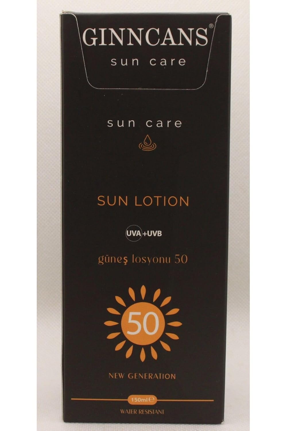 COSMETIC & COSMETICS by GINNCANS SUN GÜNEŞ KORUYUCU KREM SPF+50 UVA+UVB LOSYON AÇIK VE BEYAZ CİLTLER İÇİN 150ML