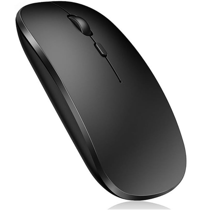 Alfalink Bluetooth & Wireless Şarjlı Sessiz Tuşlu Kablosuz Mouse Ergonomik Siyah Şarj Edilebilir Mouse