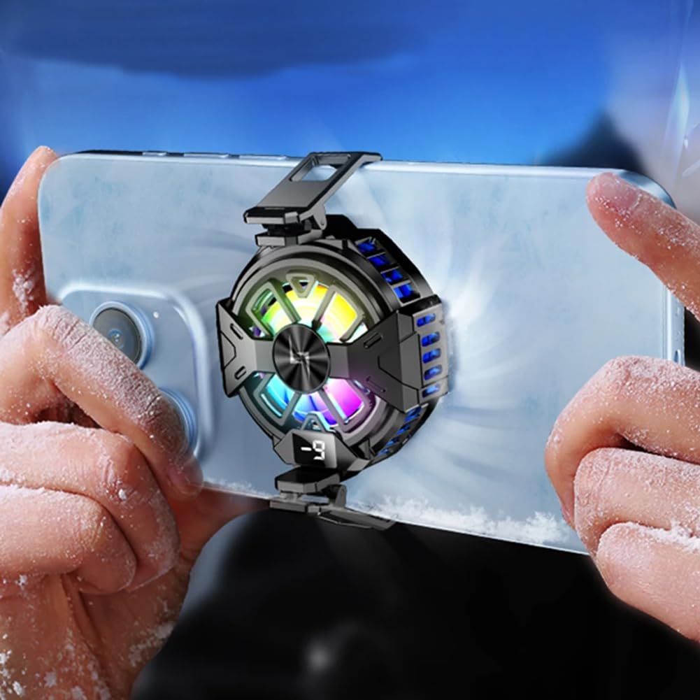 Coverzone Profesyonel Kablolu Yarı iletken Şok Buzlama iPhone Uyumlu Fan Gamer Oyuncu Radyatör Şok Soğutma Fanı Yeni Nesil Altı Çekirdek Teknoloji Telefon Soğutma Fanı (ZR-P60)