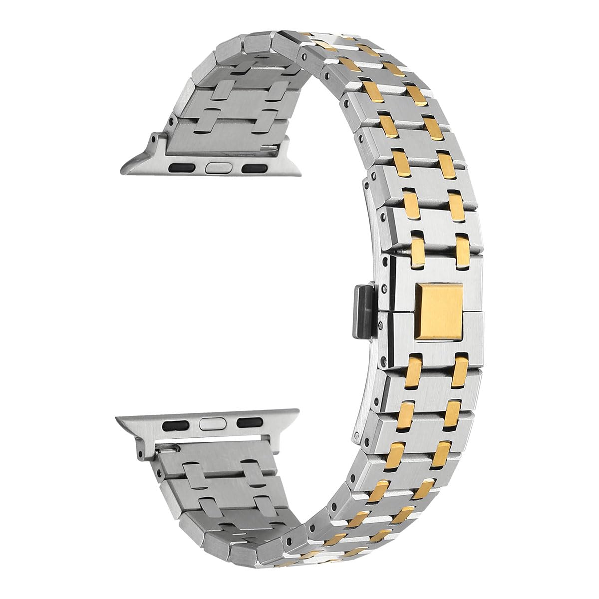 Zore Apple İle Uyumlu Watch Ultra 42/44/49mm KRD-83 Metal Kordon Gümüş-Gold