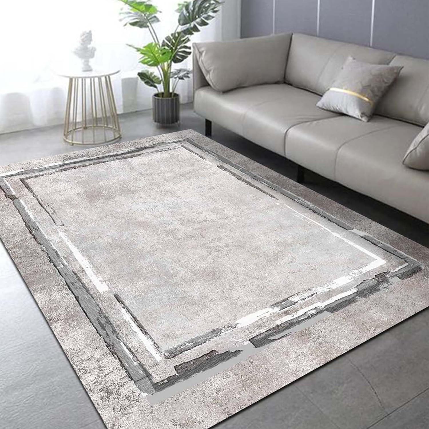 Latte Dizayn Lareny Desenli Kadife Pamuk Tabanlı Yıkanabilen Kaydırmaz Antibakteriyel Salon Halısı 60x190