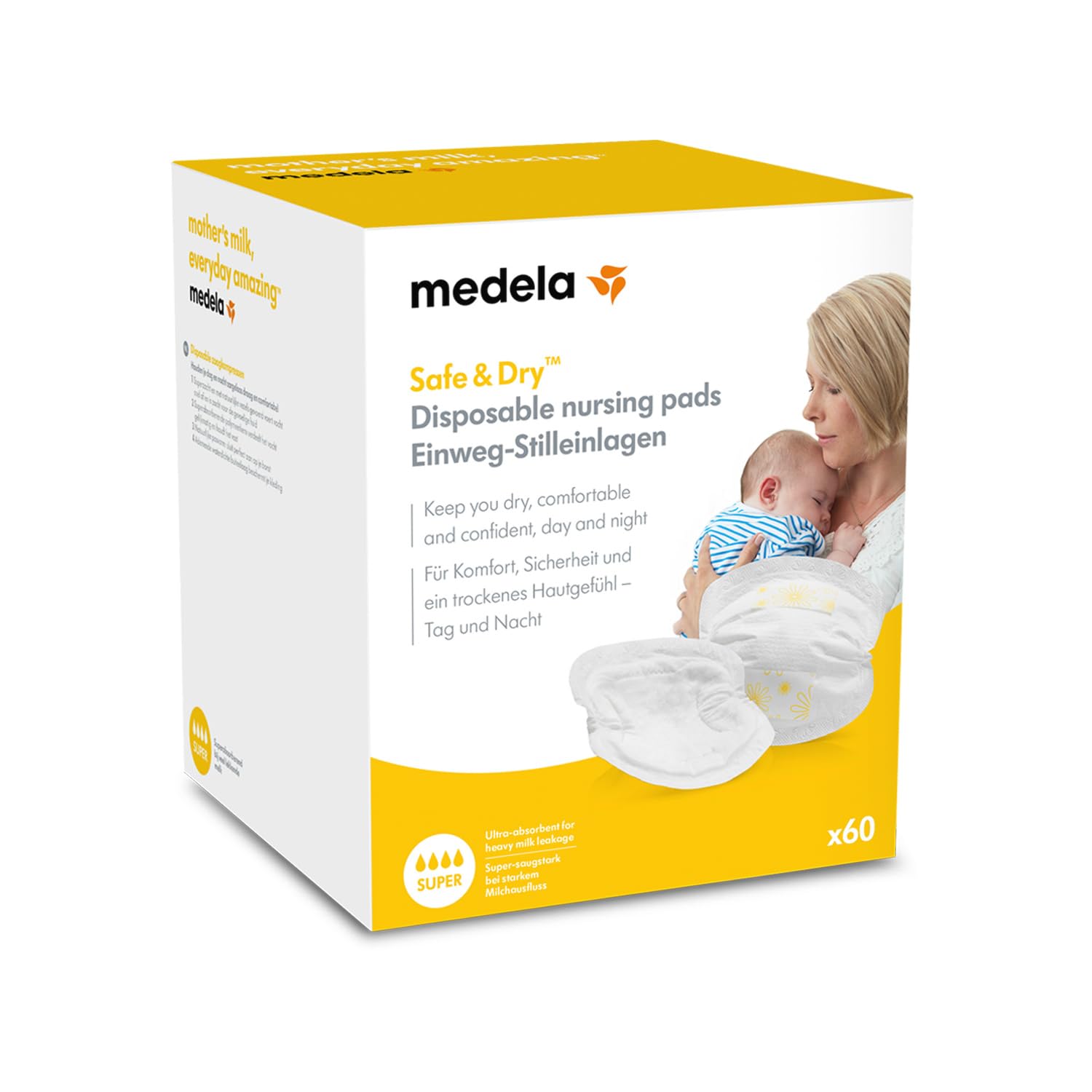 Medela Safe & Dry Tek Kullanımlık Göğüs Pedleri 60 Adet