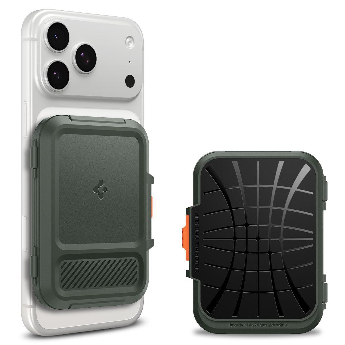 Spigen MagFit iPhone için MagSafe özellikli 6 Kartlı Manyetik Cüzdan Lock Fit Wallet