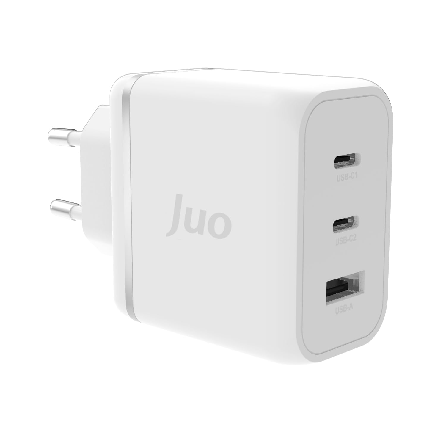 Juo 65W USB-C + USB-A 3 Portlu GaN Şarj Aleti iPhone & Macbook & Notebook Type-C Hızlı Şarj Cihazı