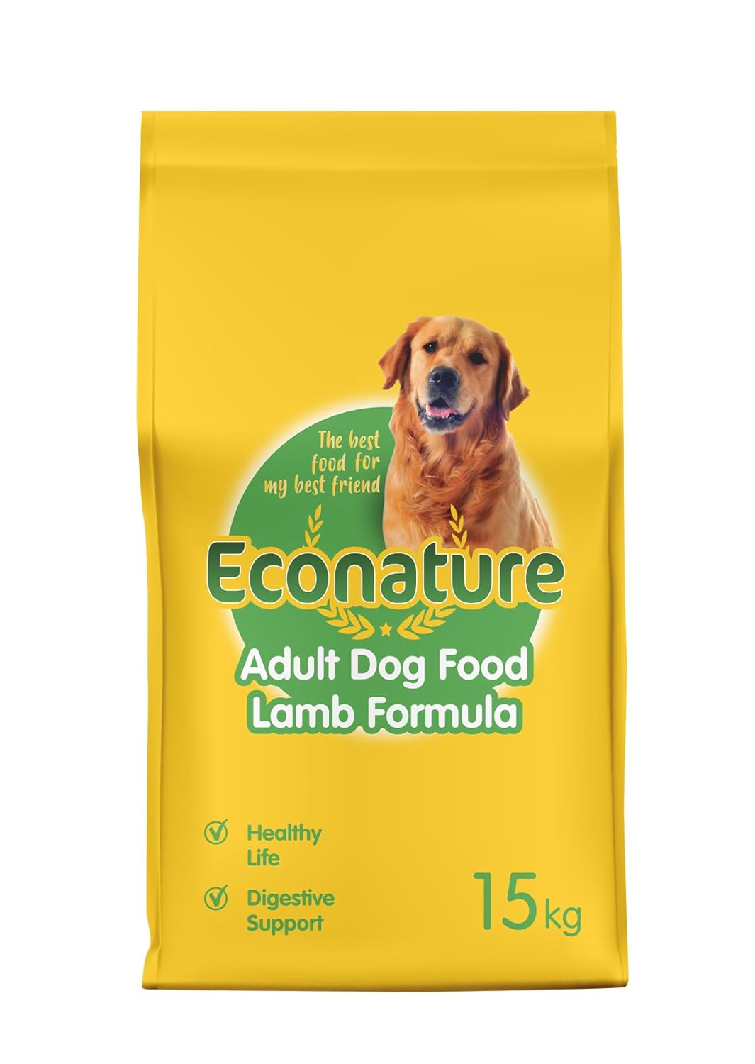 Econature Sarı Ambalaj Kuzulu Yetişkin Köpek Maması 15kg