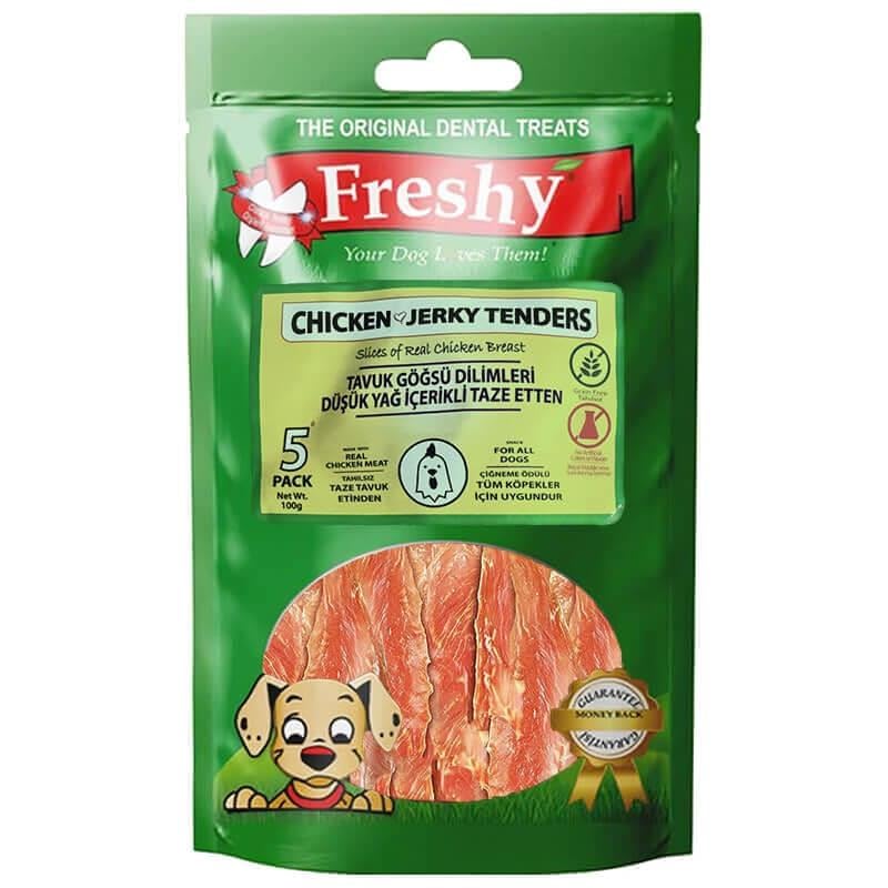 Freshy Chicken & Liver Sticks Tavuk Etli Ciğerli Burgu Çubukları 100 Gr