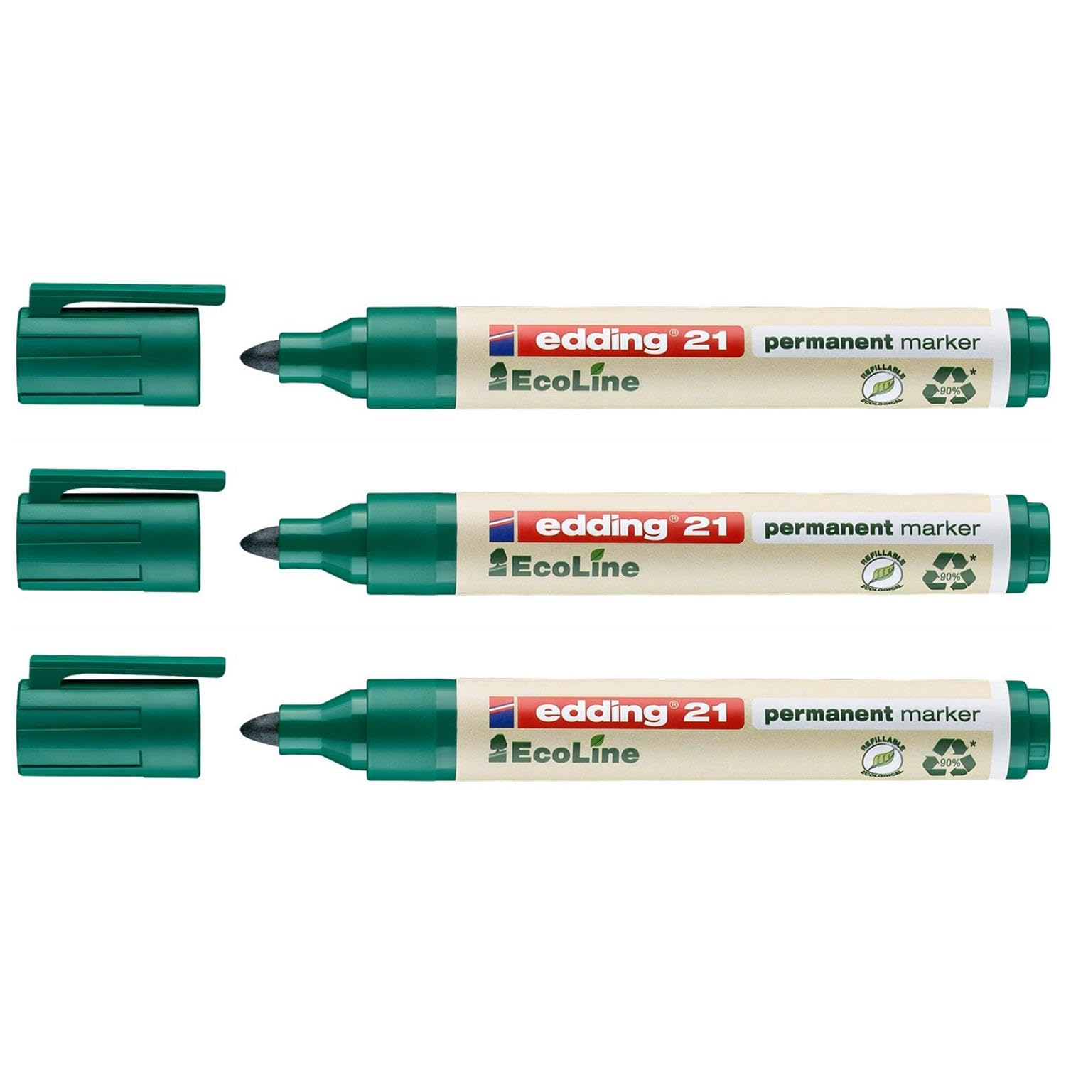 EDDING Ecoline 1,5-3 mm Kalıcı Markör 21 x Yeşil