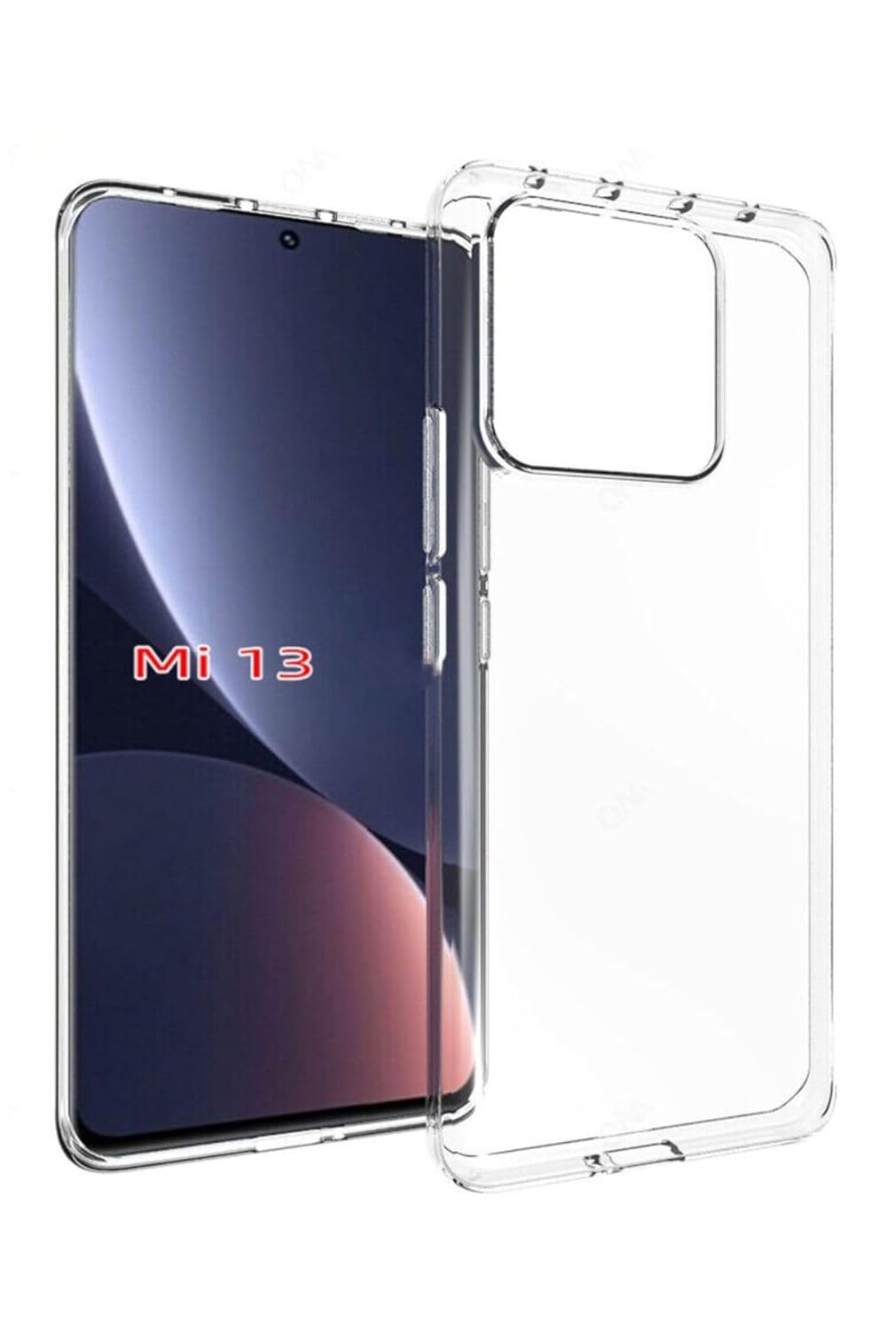 KZY İletişim Xiaomi Mi 13 ile Uyumlu Kapak 1mm Süper Silikon Şeffaf Kılıf