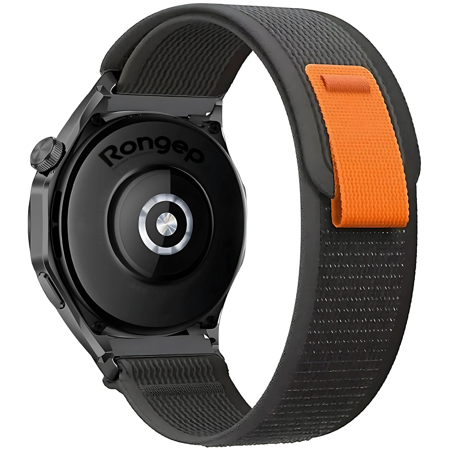 Rongep Huawei ile Uyumlu Trail Loop 22mm Kordon GT6/GT6 Pro/GT5/GT5 Pro/GT4/GT3/GT3 Pro/GT2/GT2 Pro 46mm için Rahat Kumaşlı GT6 Pro Kordon Terletmeyen Konforlu Tasarım GT6 Kordonu (Trail-Gri Siyah)