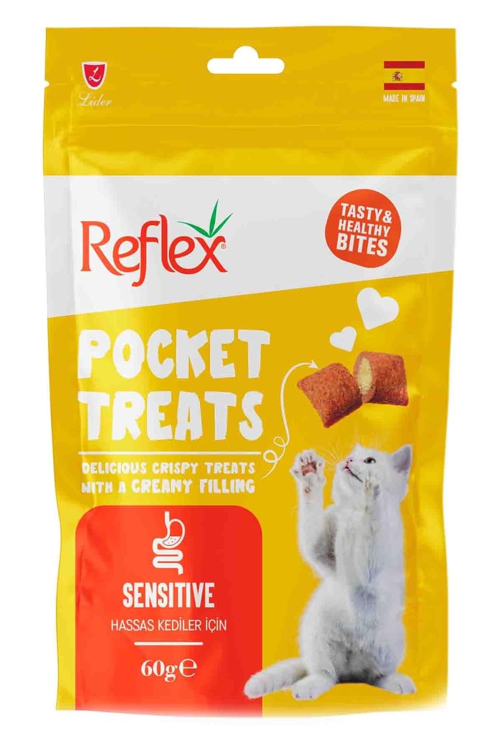 Reflex Pocket Treats Sensitive Hassas Kedi Ödül Maması 60 gr Tekli Paket