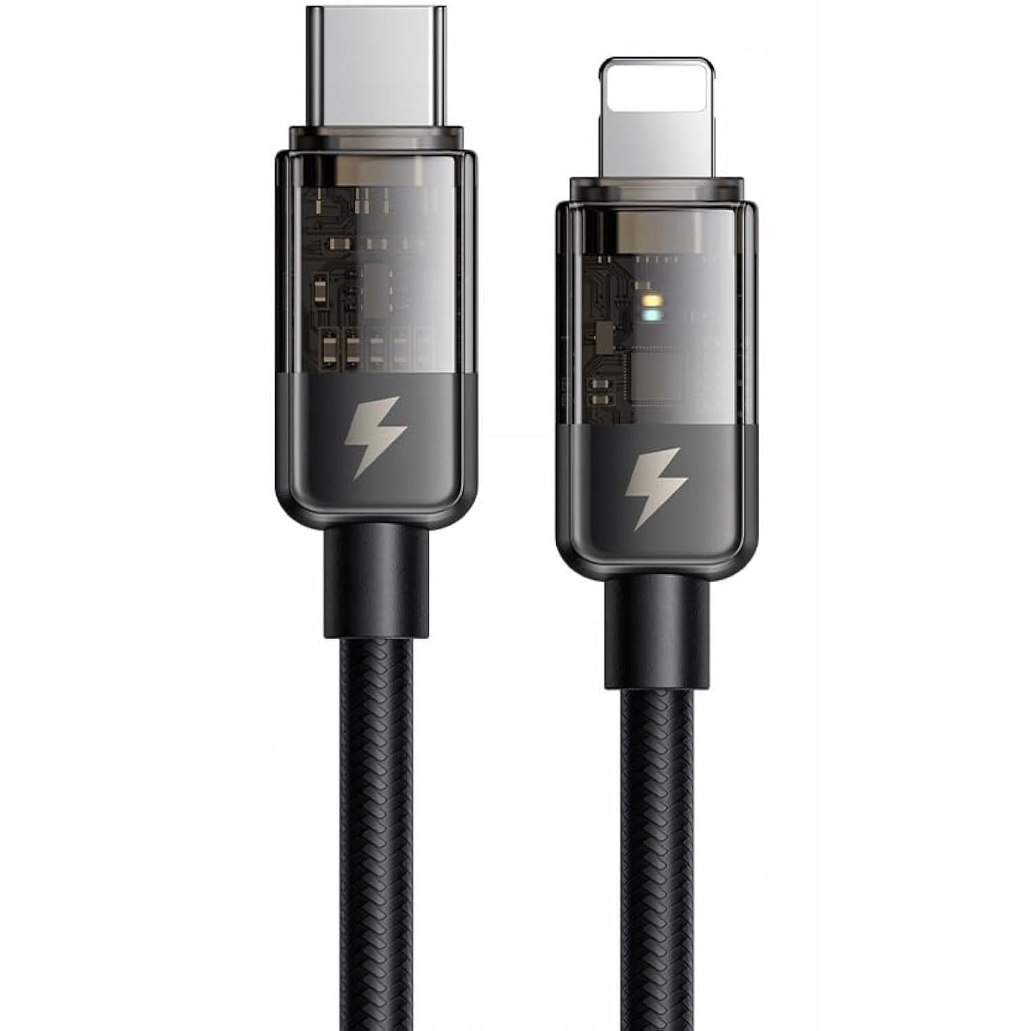 Mcdodo Ca-3150 Type-C 100W Led Işikli Power Off Süper Hızlı Data/Şarj Kablosu 1.2M, Siyah