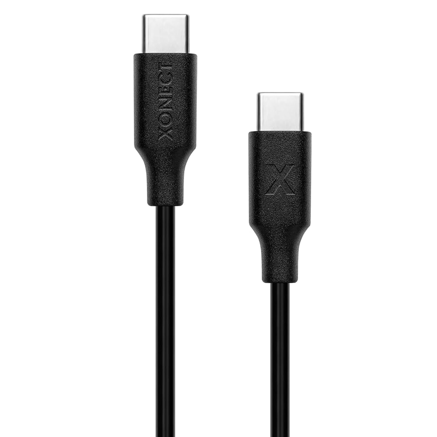 XONECT Type-C to Type-C ile Uyumlu iPhone ve Samsung ile Uyumlu Hızlı Şarj ve Data Kablosu 40 cm (Siyah)